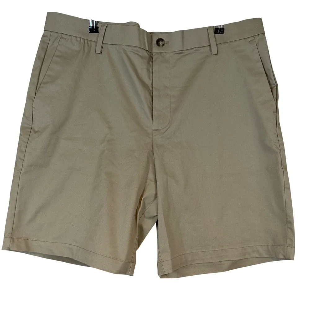 NWT Banana Republic Mens 38 Khaki Stretch Chino Shorts Quick Dry Preppy Classic